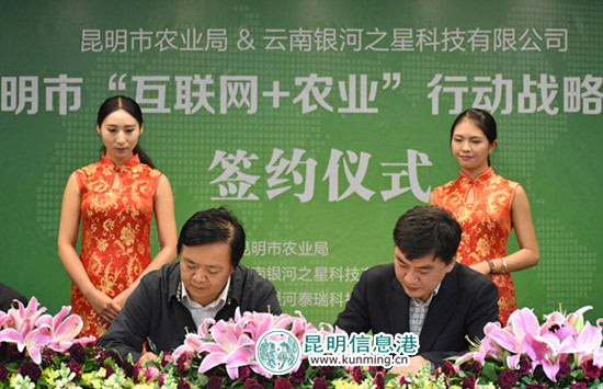 昆明市农业局与企业签署协议 促进'互联网+农业'发展