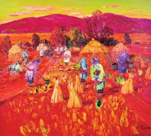 白实《干渴的红土地系列四》 油画