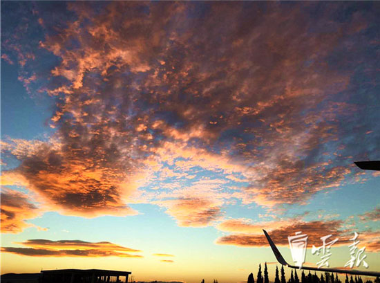 快来看“七彩云南”之绚丽晚霞强势霸屏朋友圈 快来看“七彩云南”之绚丽晚霞强势霸屏朋友圈