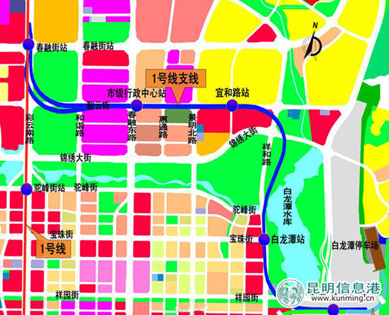昆明地铁1号线支线26日开通试运营 与高铁无缝对接