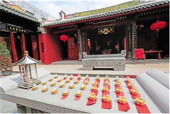 海口天后宫修缮一新再迎客