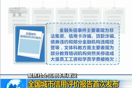 城市信用评价报告首次发布:京沪渝列前三甲