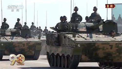 【庆祝中国人民解放军建军90周年阅兵】陆上作战群 【庆祝中国人民解放军建军90周年阅兵】陆上作战群