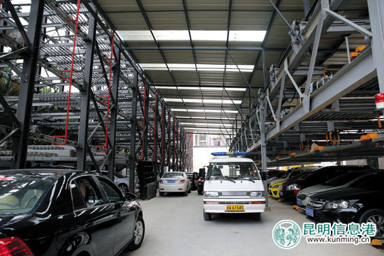 昆明丹霞路环城西路口设置119个车位立体车场 9月运营