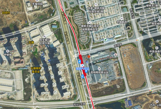彩云北路南部客运站所处位置及周边环境 