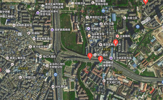 大树营立交光明路口人行天桥建设节点