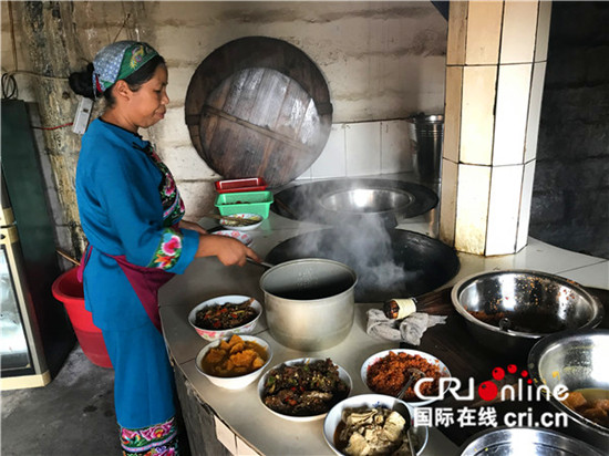 龙姐给农家乐客人做饭