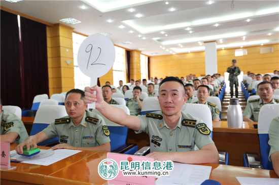 武警昆明市支队开展演讲比赛活动迎接十九大