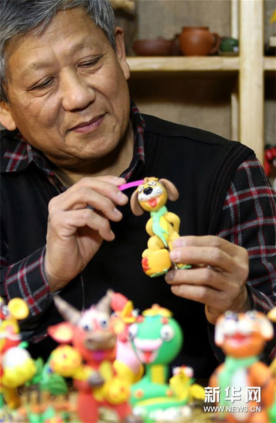 山东枣庄：面塑生肖迎新年