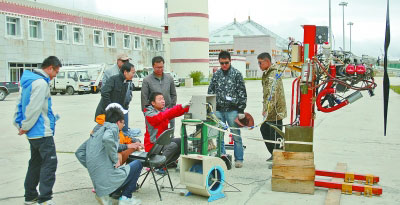 北航无人机团队在川西高原测试数据。 北航无人机团队在川西高原测试数据。