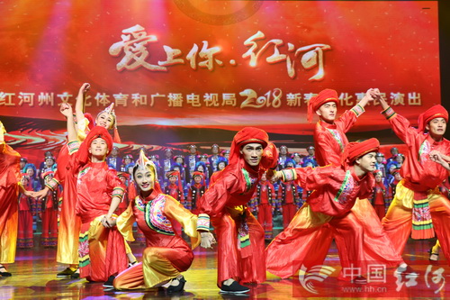 2018年新春文化惠民首场演出活动在蒙自举行