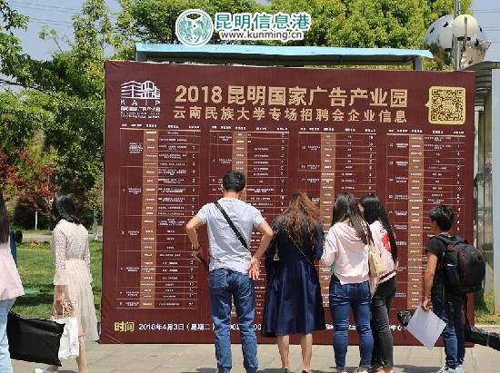 2018昆明国家广告产业园校园专场招聘会在民大举行