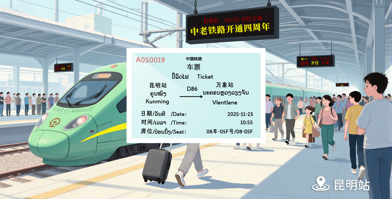 3第三幅：春城启航 · 昆明南站（无英文）