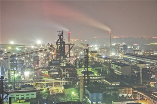 昆钢生产区夜景