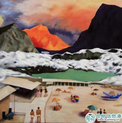 黄筱珈《盗梦空间》布面油画 150x150cm 2018年 黄筱珈《盗梦空间》布面油画 150x150cm 2018年