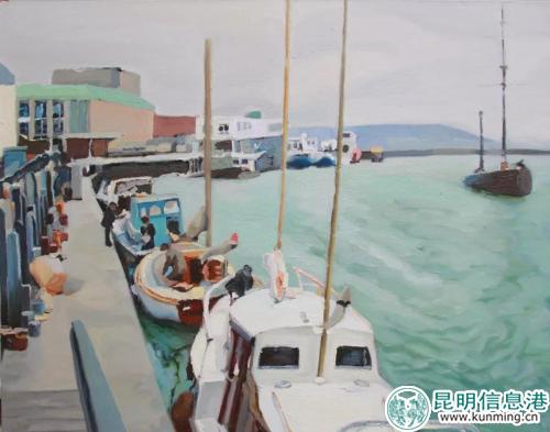 周兆强《港口一》布面油画 100x80cm 2018年 周兆强《港口一》布面油画 100x80cm 2018年