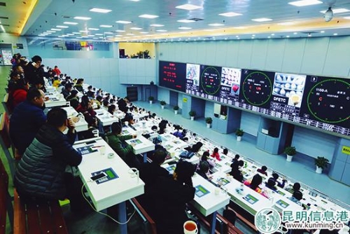 斗南花卉电子交易中心拍卖大厅 供图