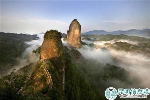 “世界遗产 浪漫崀山”在昆明推介旅游 以丹霞-喀斯特地貌著称_昆明信息港