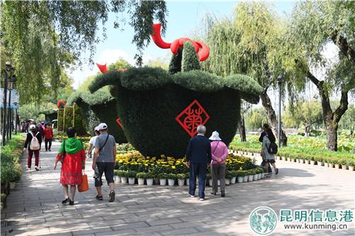 历时一年打造的大菊花篮。昆明日报记者杨艳辉摄
