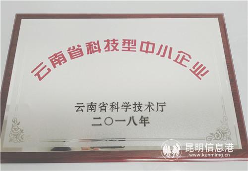 昆明信息港获准认定为云南省科技型中小企业。记者刘雄斌 摄