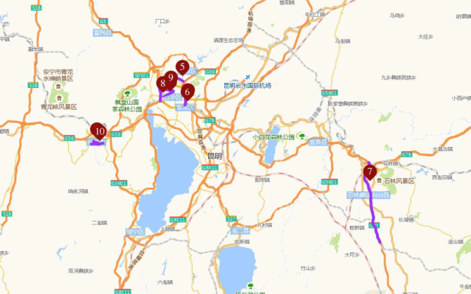 昆明早高峰拥堵top10