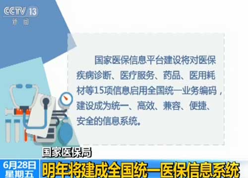 国家医保局:明年将建成全国统一医保信息系统