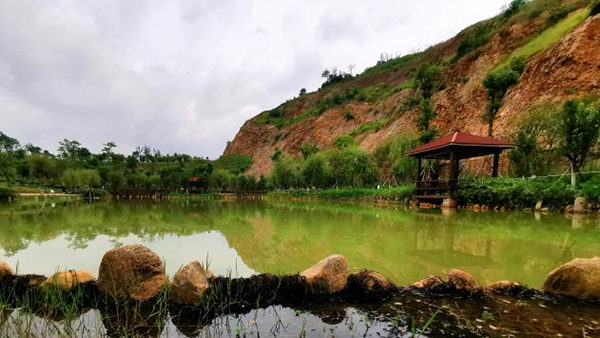 图1:经开区面山治理示范点 图1:经开区面山治理示范点