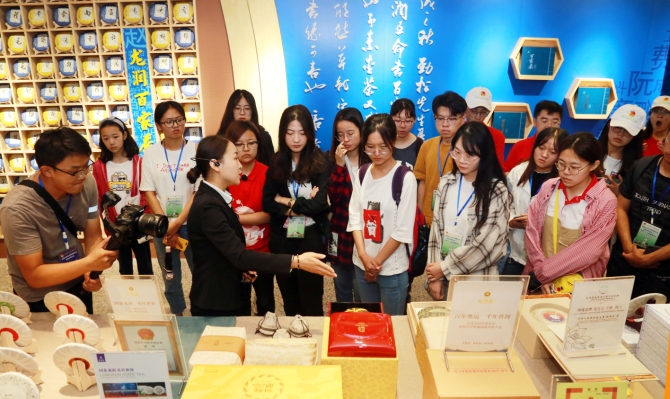 大学们参观云南龙润茶叶集团 大学们参观云南龙润茶叶集团