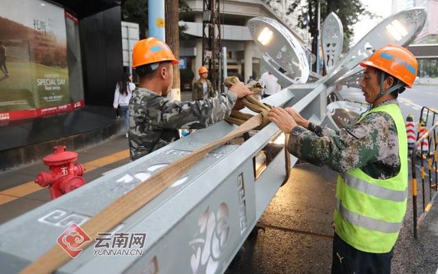 昆明东风路道路换新装 290盏“华灯”即将亮相