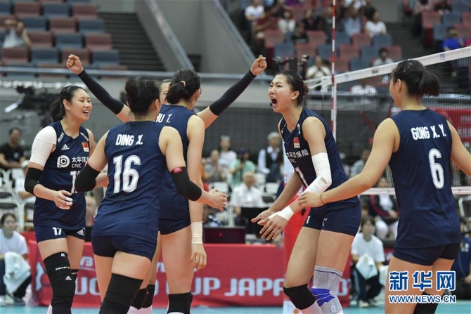 (体育)(2)排球——女排世界杯:中国队胜荷兰队