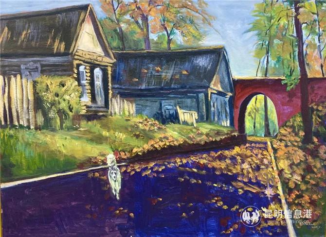 《俄罗斯风情》 布面油画 100cm x 73cm 2018年 《俄罗斯风情》 布面油画 100cm x 73cm 2018年