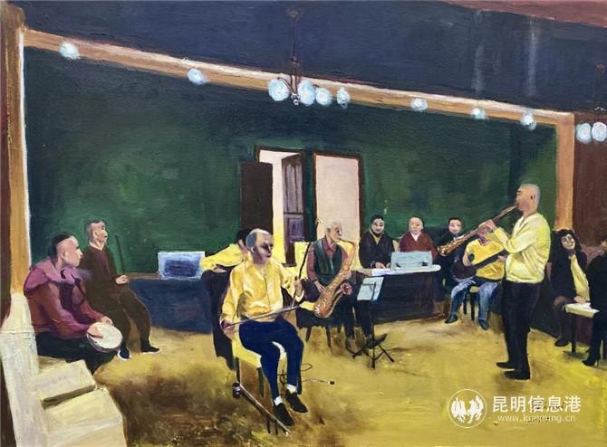 《民间艺术家》 布面油画 100cm x 73cm 2017年 《民间艺术家》 布面油画 100cm x 73cm 2017年