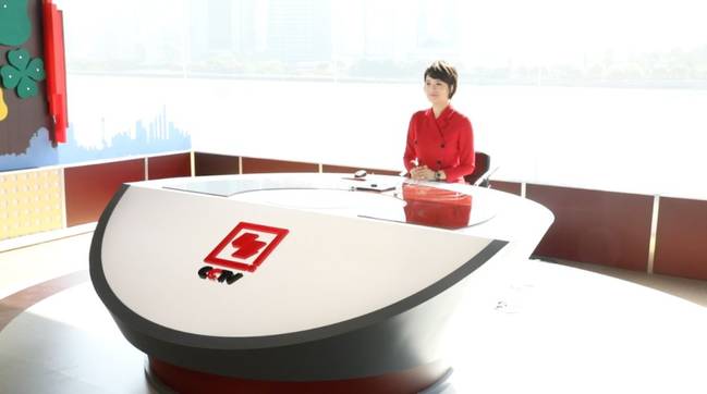 △外滩中文国际频道演播室