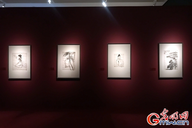 组图丨石鲁艺术展亮相国博 “镇馆之宝”《转战陕北》展出