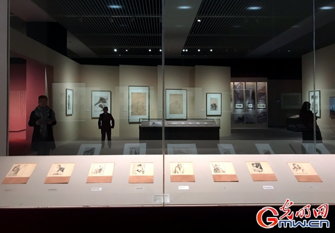 组图丨石鲁艺术展亮相国博 “镇馆之宝”《转战陕北》展出