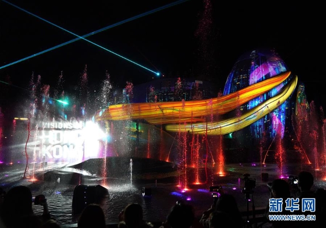 香港海洋公园推出“光影盛夜” (社会)(3)香港海洋公园推出“光影盛夜”