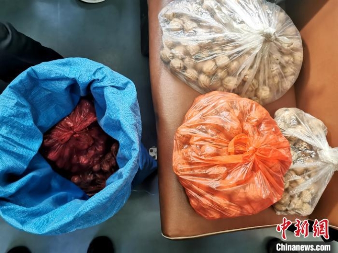 村民拉着山货。 杨杰英 摄 点击进入下一页