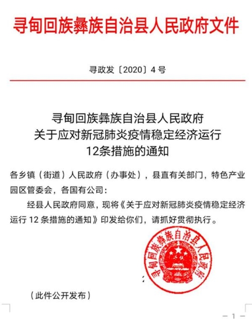 寻甸县政府文件