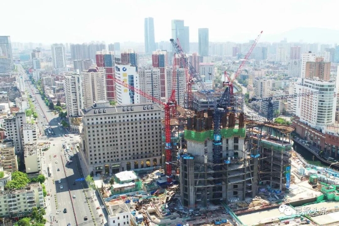 正在建设的春之眼,将成为昆明一处新地标建筑。 正在建设的春之眼,将成为昆明一处新地标建筑。