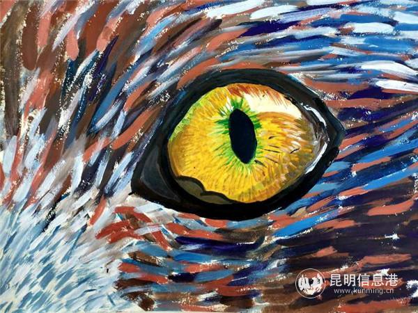 love画艺术工作室，朱倚东，9岁，《生命之眼》