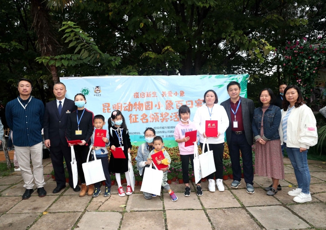 积极为小象取名的候选人。