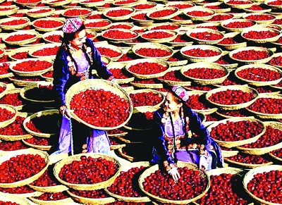 村民进厂 果子触网 “富民兴疆”在路上——新疆决战决胜脱贫攻坚纪实 村民进厂 果子触网 “富民兴疆”在路上——新疆决战决胜脱贫攻坚纪实