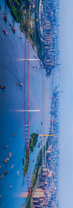 武汉七桥同框。（湖北日报全媒记者 梅涛 摄）