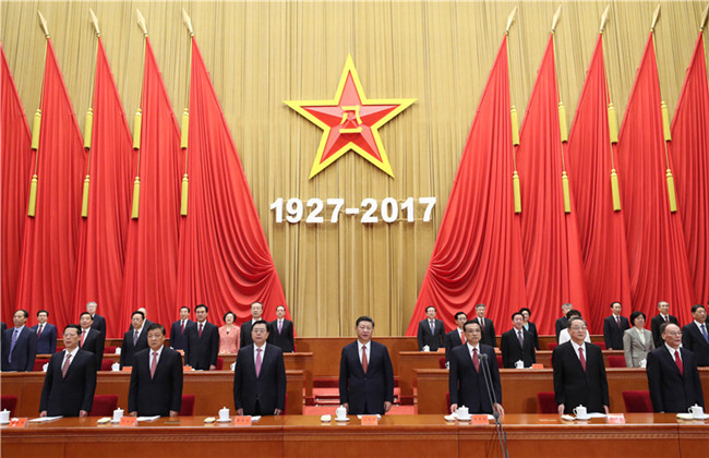 8月1日,庆祝中国人民解放军建军90周年大会在北京人民大会堂隆重举行。中共中央总书记、国家主席、中央军委主席习近平和李克强、张德江、俞正声、刘云山、王岐山、张高丽等出席大会。_副本.jpg 8月1日,庆祝中国人民解放军建军90周年大会在北京人民大会堂隆重举行。中共中央总书记、国家主席、中央军委主席习近平和李克强、张德江、俞正声、刘云山、王岐山、张高丽等出席大会。_副本.jpg