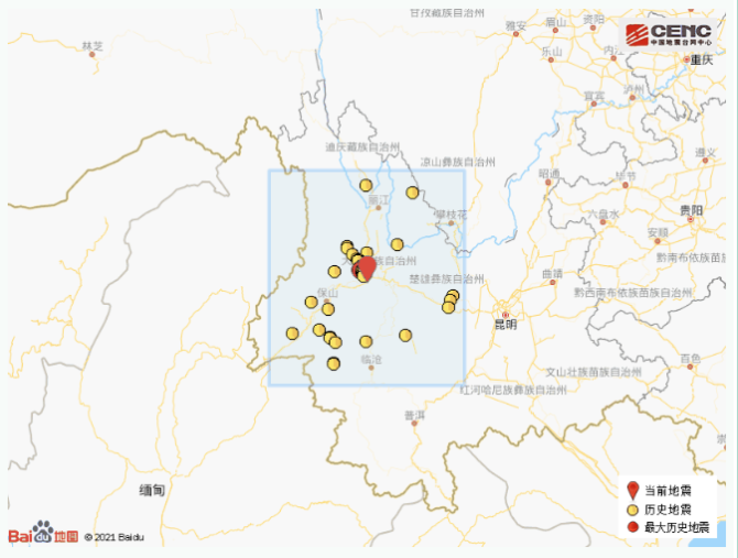 大理州漾濞县发生3.0级地震