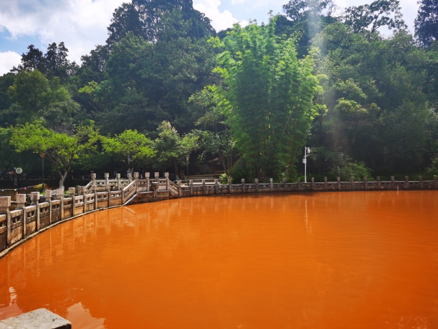 昆明黑龙潭水变红（供图）