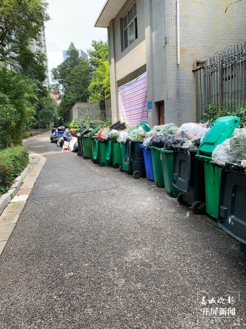 市民投诉昆明金色俊园小区垃圾4天无人清运（春城晚报-开屏新闻记者 孙琴霞 实习生 黄千仪 摄）