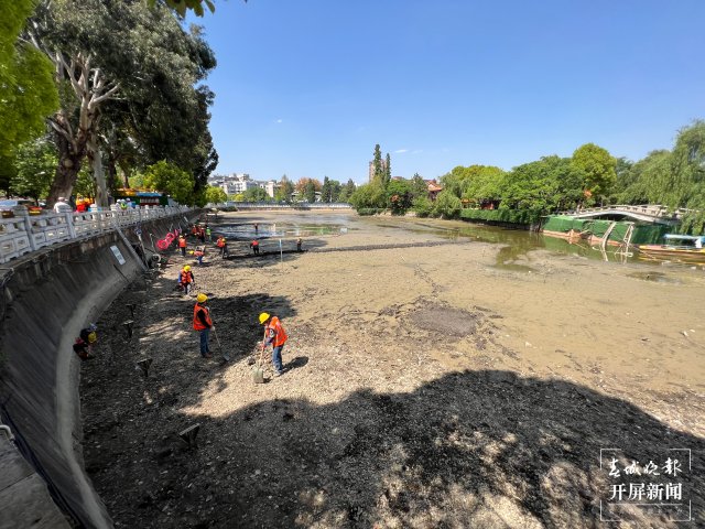 翠湖公园清淤工程（龙宇丹 摄）