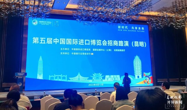 第五届进博会云南省招商路演来了！（朱婉琪 实习生 孟鑫一 摄）