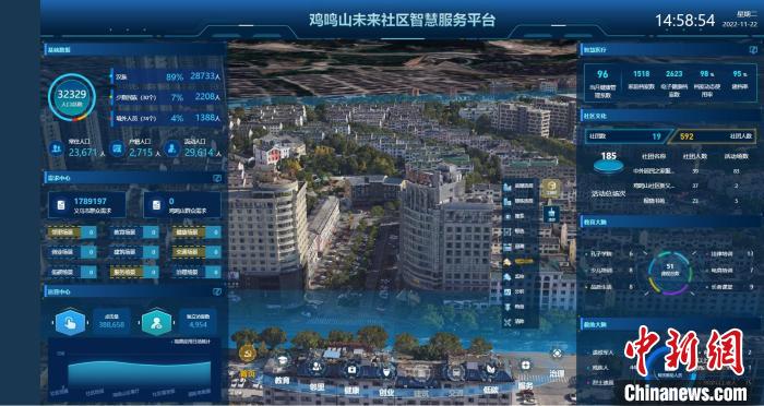 鸡鸣山未来社区智慧服务平台。 董易鑫 摄 鸡鸣山未来社区智慧服务平台。 董易鑫 摄